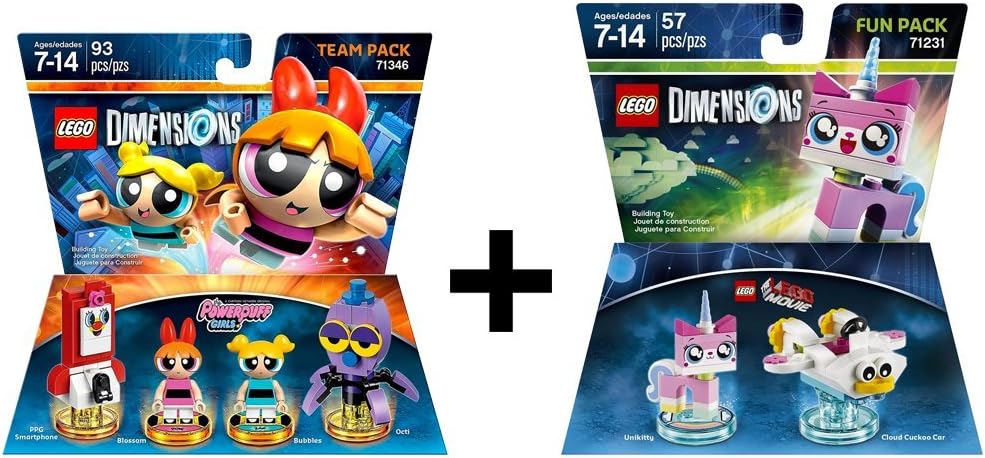 Lego Dimensions Powerpuff Girls And LEGO Movie Unikitty Bundle - Powerpuff Girls Team Pack (71346) & 71231 UNIKITTY FUN PACK