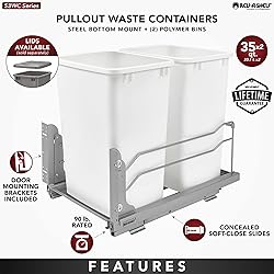 Rev-A-Shelf Double Pull-Out Trash Can for Under