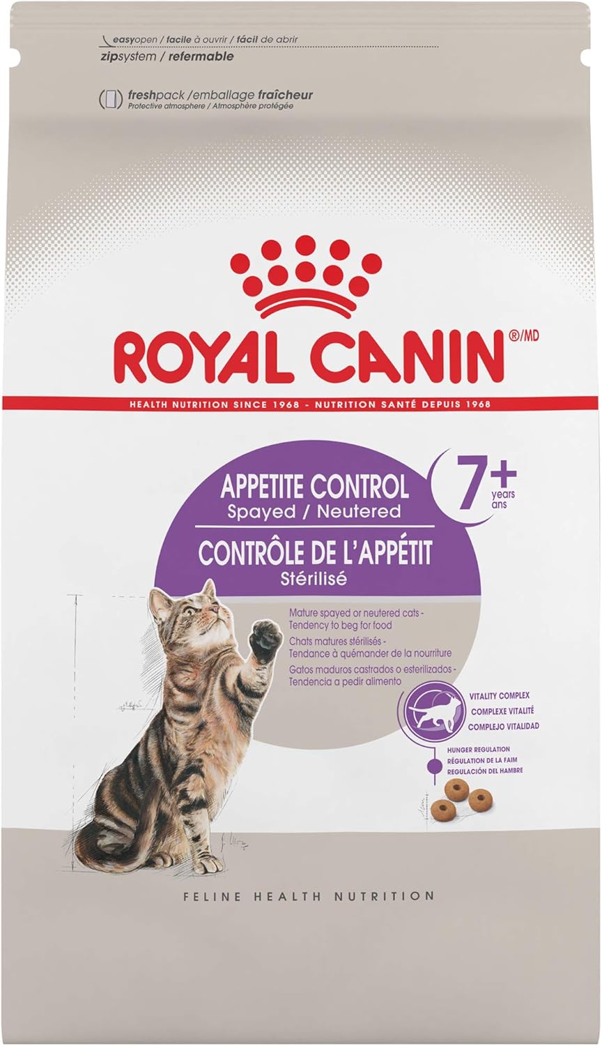 Amazon Com Royal Canin Appetite Control Spayed Neutered 7 Dry Adult Cat Food 6 Lb Bag Dry Pet Food Pet Supplies