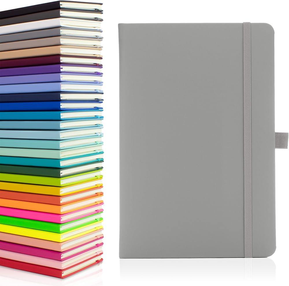 Notes London Eco A5 Notebook Hardback With Lined Pages Grey