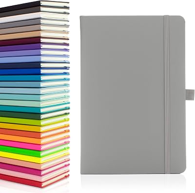 Notes London Eco A5 Notebook Hardback With Lined Pages Grey