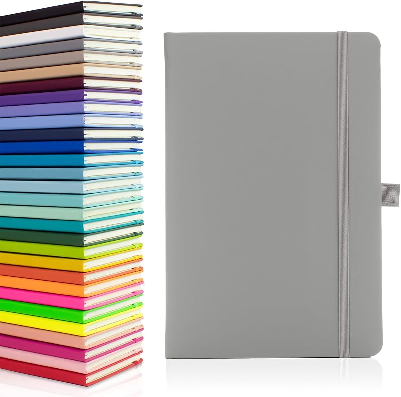 Notes London Eco A5 Notebook Hardback With Lined Pages Grey