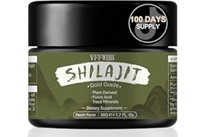 VFFWBB Shilajit Pure Himalayan Organic Shilajit Resin-600mg Maximum Potency Pure Shilajit with 85+Trace Minerals & Fulvic Acid-100% Nature shilajit Supplement for Energy & Immunity-50 Grams