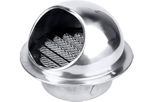 FATCANMA Dryer Vent 4 Inch Round Exhaust Vent - Upgrade 304 Stainless Steel Wall Vent Soffit Vents Round Vent Cover for HVAC System
