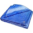 Windscreen4less 5' x 7' General Multiple Purpose 5 Mil Waterproof Blue Poly Tarp