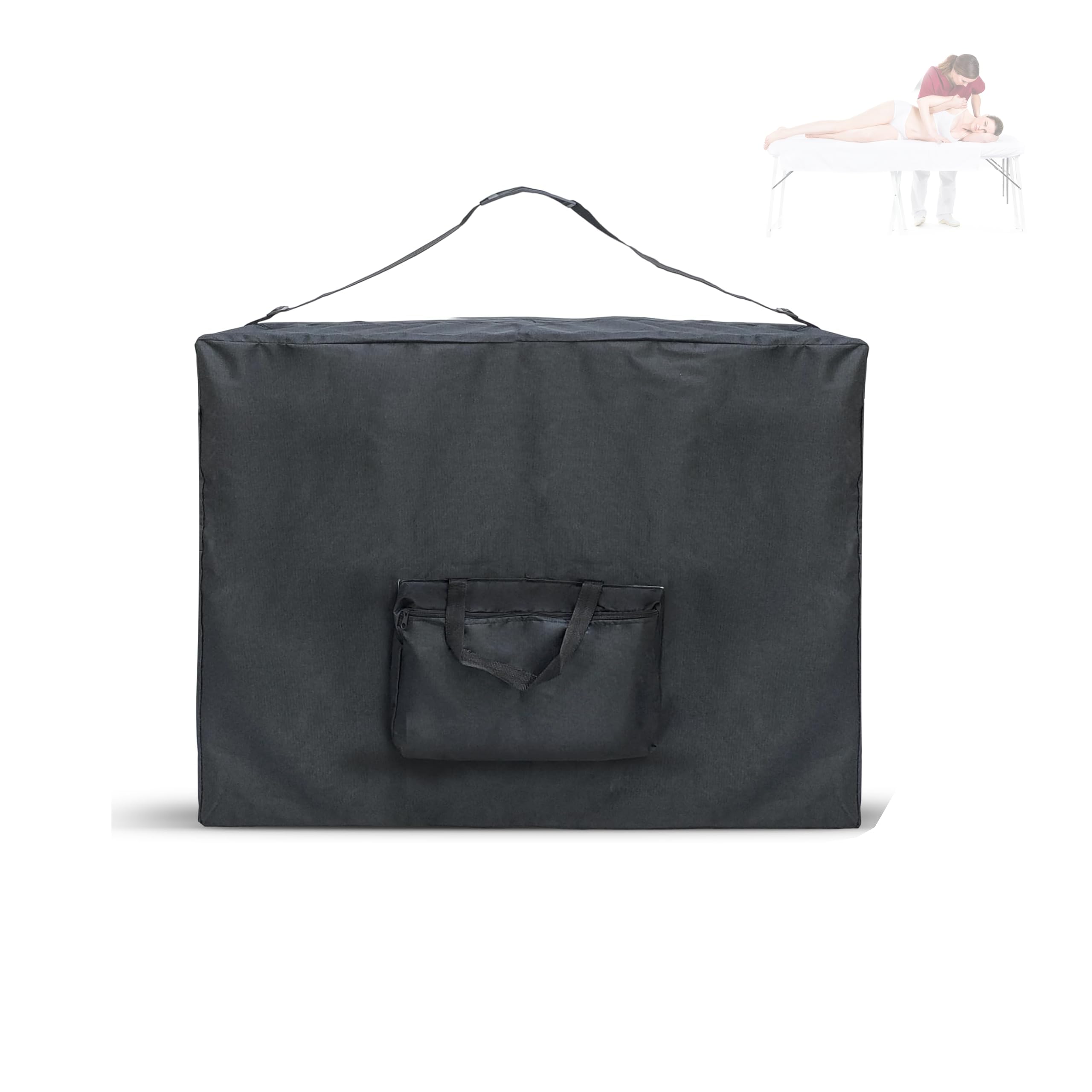 Massage Table Carry Bag, 93 x 70 x 20 cm Carrying Bag Spa Tables Carrying Bag, Professional Portable Spa Table Massage Bed Carrying Bag Shoulder Bag, Standard Black Universal Massage Table Carry Case