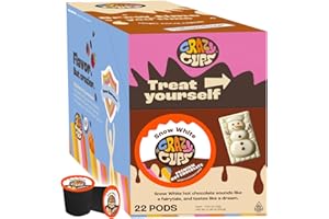 Crazy Cups White Hot Chocolate Pods, Rich & Creamy Flavored Hot Chocolate Single Serve Capsules For Keurig K Cup Brewers, 22 Count