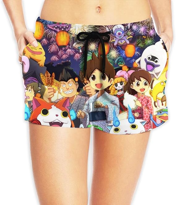 Amazon Co Jp 妖怪ウォッチ サーフパンツレディースシーパンツ水陸両用ショーツレディース水着ショーツストレッチショーツ速乾通気性 Clothing Accessories