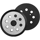 Gnellkoor Orbital Sander Metal Pad Replacement for DeWalt, 2 Pack | 5 Inch 8 Hole Hook and Loop Sand Pad Compatible with DeWalt D26451 D26453 DW421 DW420 Random Orbital Sander (3 Screw Holes)