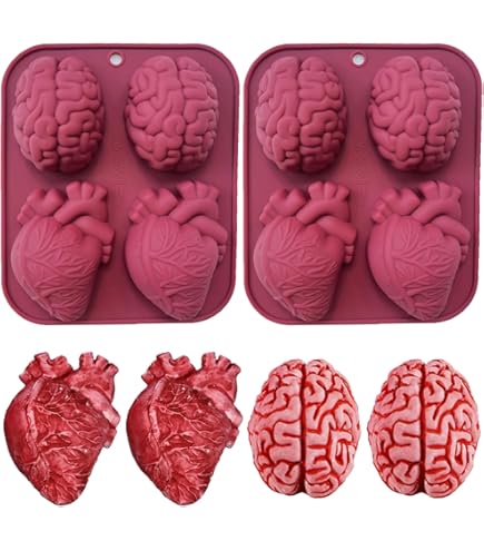 Moldes De Silicona 3D De Corazón De Cerebro Humano, Formas