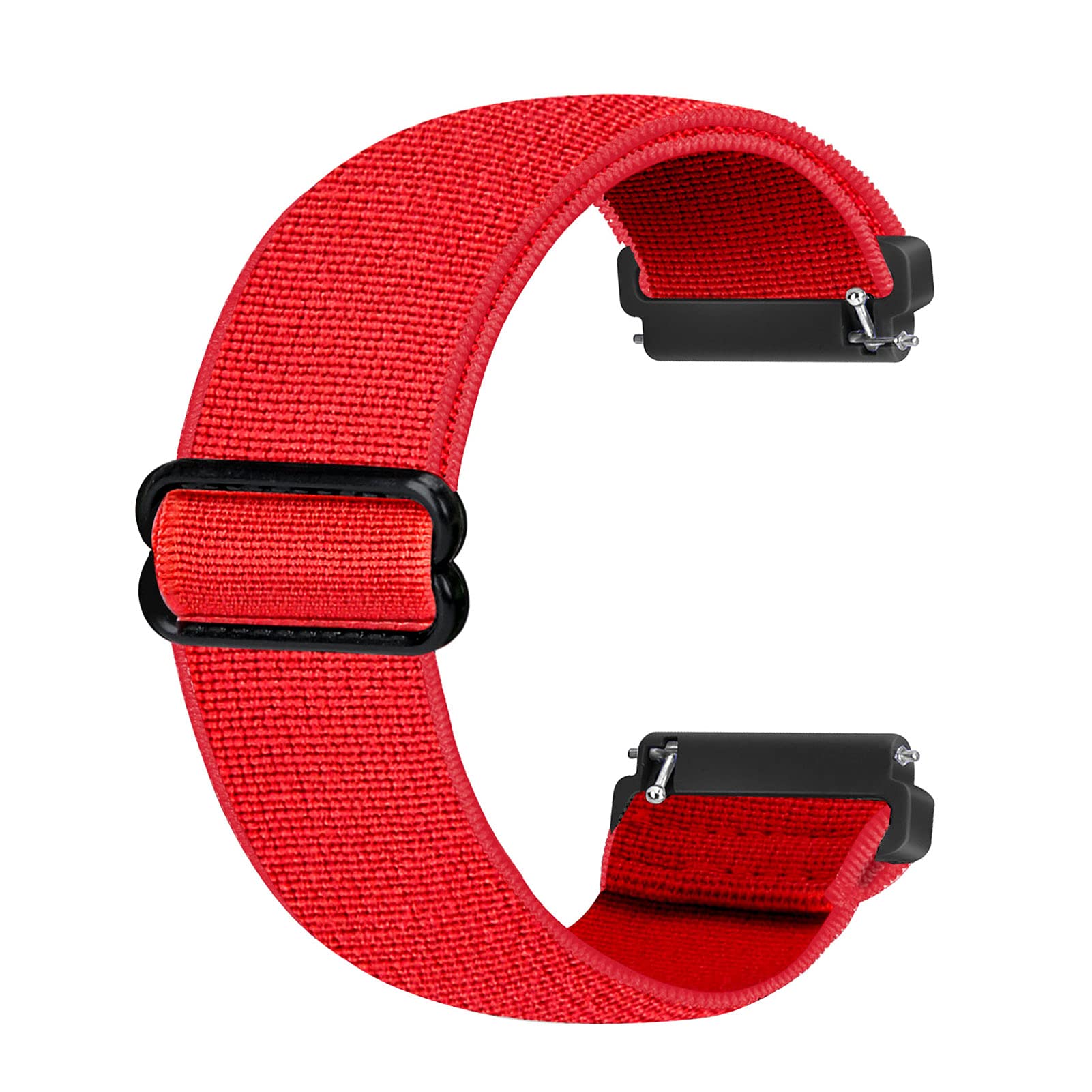Ecogbd Elastic Replacement Strap Compatible with Fitbit Versa Strap/Fitbit Versa Lite Strap/Fitbit Versa 2 Strap, Soft Fabric Nylon WristStrap for Women Men (Red)