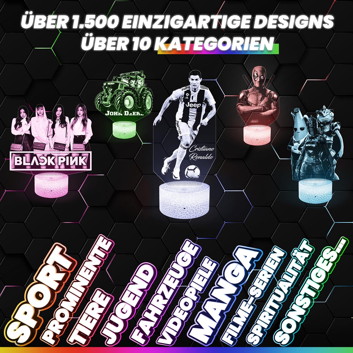Lampephoto.fr - Lampe F. Fantasy 3D Nachtlicht Videospiele 9