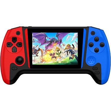 Consola Retro Portátil HC8000 Con 15.000 Juegos – Pantalla IPS De 7 Pulgadas, Batería De 5 Horas, Joysticks Duales – Ideal Para Niños Y Adultos – Color Negro