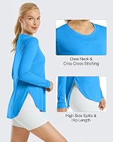 G4Free Women's UPF 50+ Long Sleeve Activewear Shirt Ocean Blue view 5