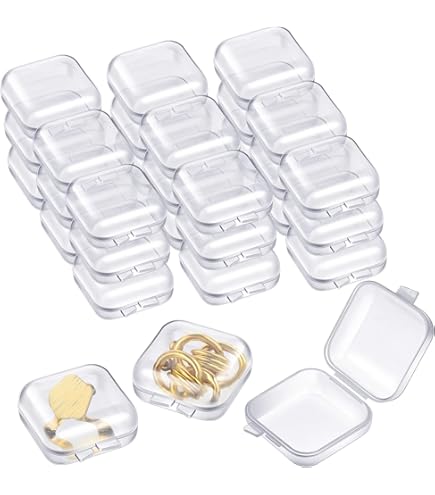 Lot De 4 Boite De Rangement Sans Couvercle Petite Caisse En Bois Carrée