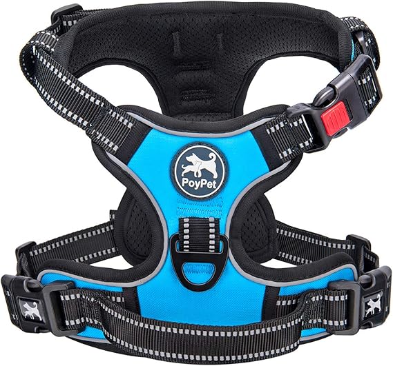 PoyPet No Pull Dog Harness, No Choke Front Lead Dog Reflective Harness