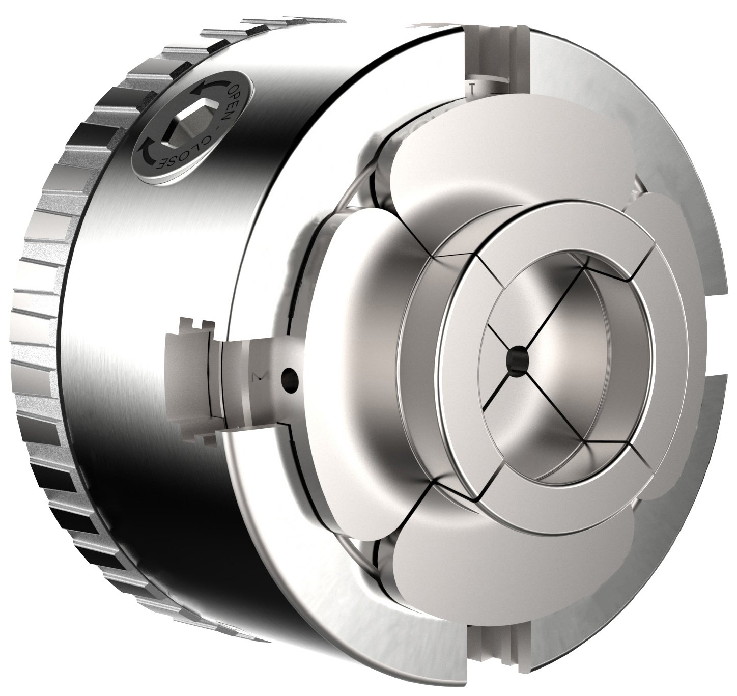 Easy Wood Tools C3000-4 inch Chuck with M33-3.5 Threads Wood Turning Lathe Quick Change 4 Jaw Chuck with Zoom Ring, Snap Lock Technology and Stainless Steel Chucking Screw