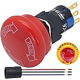 Emergency Stop Push Button Switch 16mm 5/8inch Red