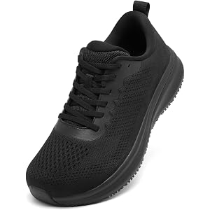 SHULOOK Men's Non Slip Work Shoes Kitchen Chef Restaurant Food Service Shoe | Wide Toe Box Slip-Resistant Waterproof Water Re
