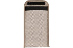 THUROLEO Plus Size Security Pouch,Compatible with OtterBox iPhone 14 15 16 pro max Samsung Galaxy s23 Faraday Bag EMF Protection Pouch 5G GPS RFI Signal Shielding Sleeve Privacy Protection Wallet (Silver)