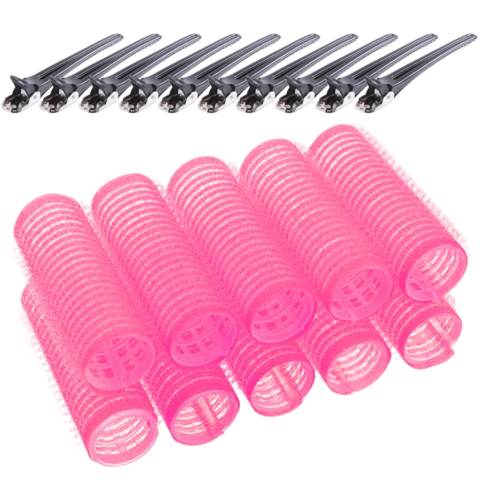 Small Hair Rollers Self Grip Curlers for Hairdressing and DIY Styling - Sticky Cling Style (20mm, 10pcs)