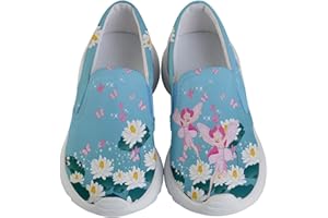 PattyCandy Unisex Shoes Woodland Elephant Chipmunk Clownfish Fairies Cowboy Fairytale Cartoon Kids Lightweight Slip Ons
