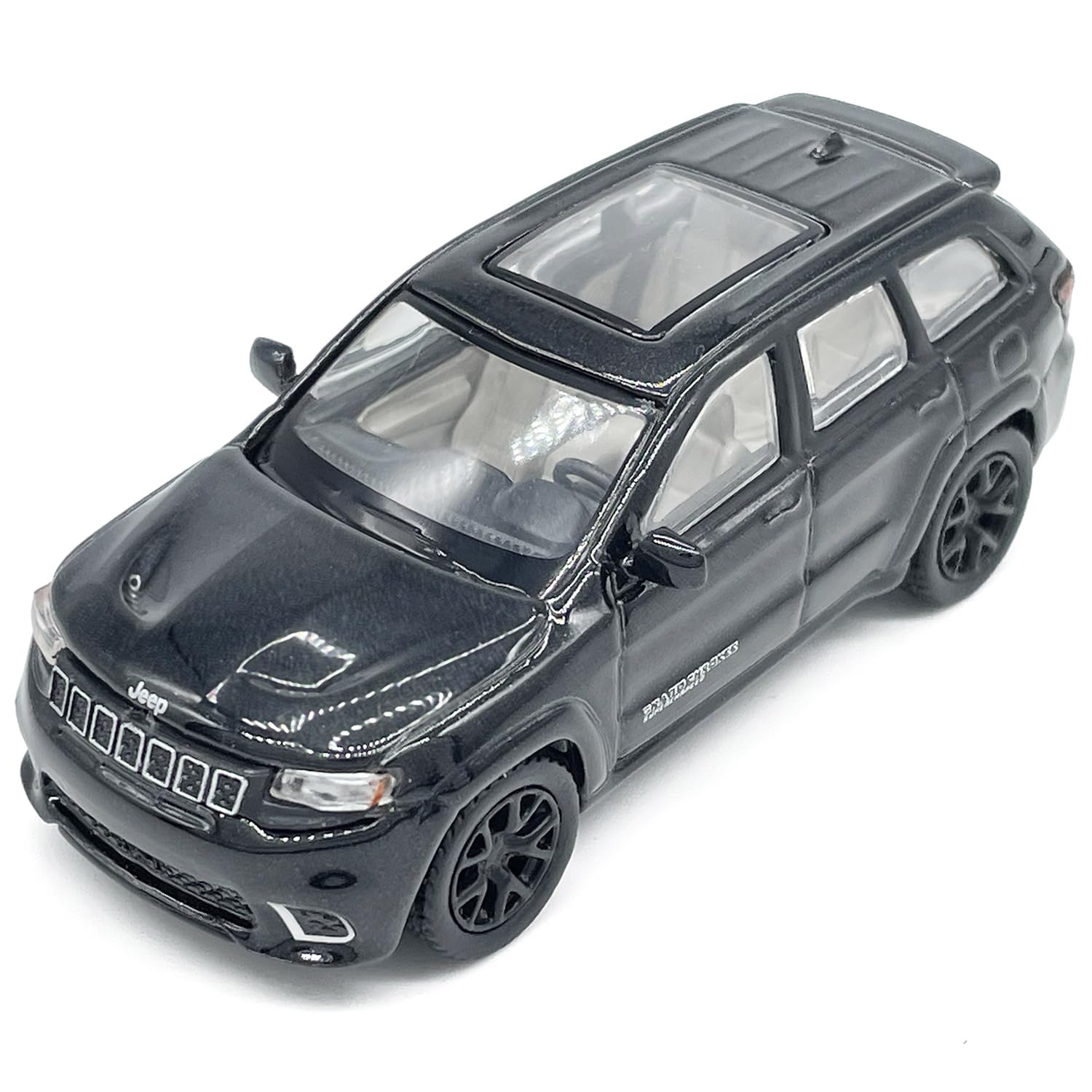 Photo 1 of 2019 Grand Cherokee Trackhawk Model Car 1/64 Scale SUV Diecast Toy Cars Metal Alloy Friction Powered Children’s Die-cast Vehicles, Collection for Men, Toys for Boys Kids Gifts, Black