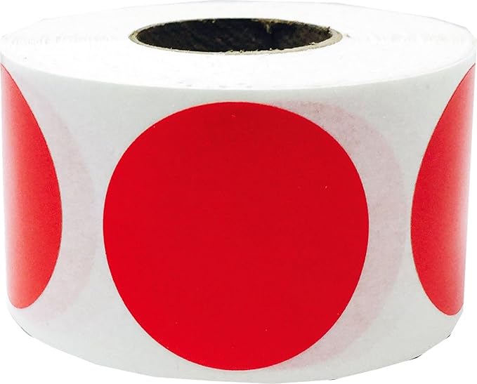 Amazon.com : Red Color Coding Labels for Organizing Inventory 1 1/4 Inch Round Circle Dots 500 ...
