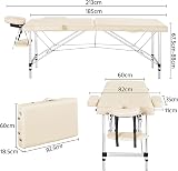 Yaheetech Foldable Massage Bed Portable Lash Table Aluminum 60 cm Cream view 3