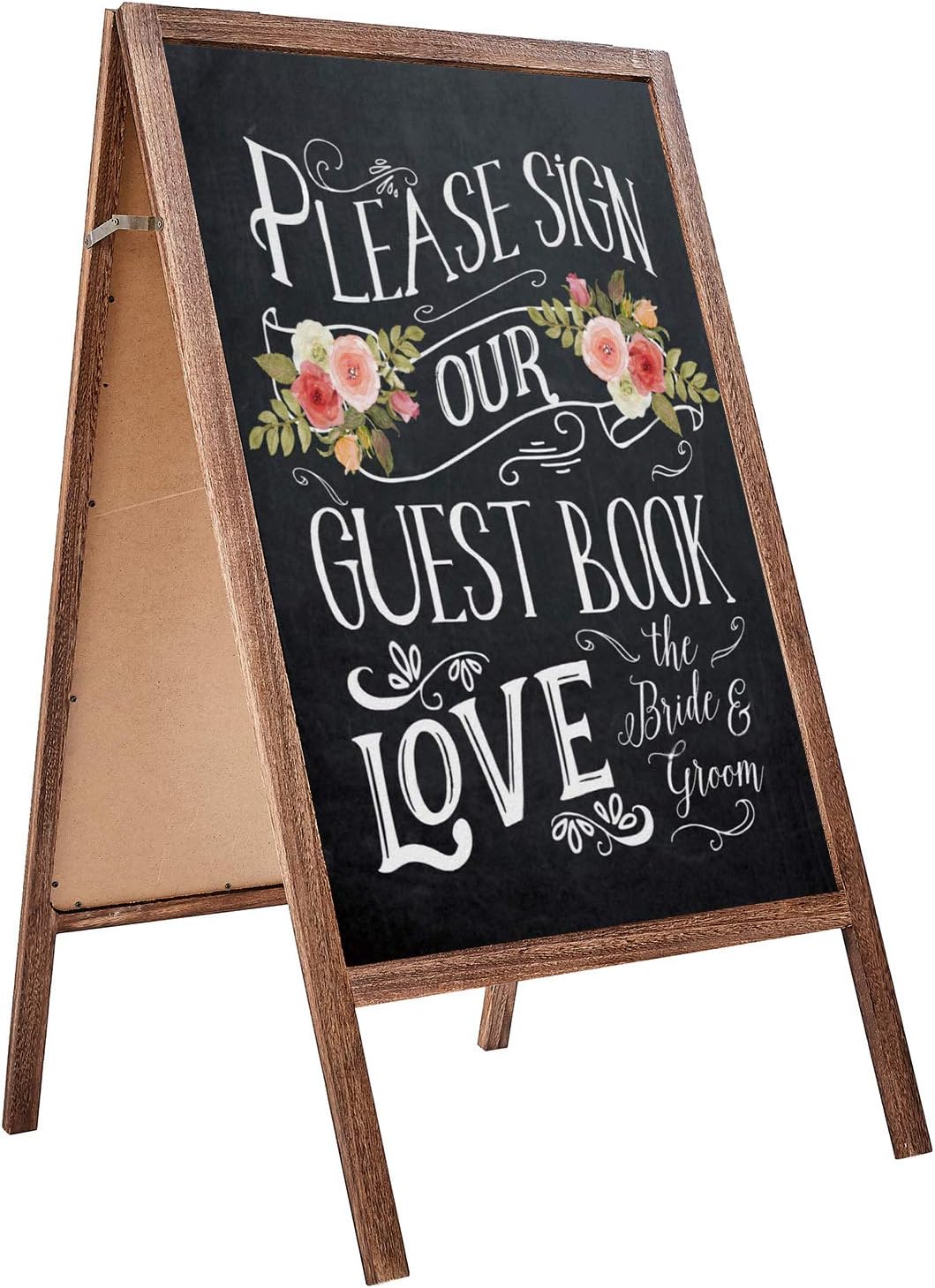 RHF Double Sided Chalk Board Sign,Chalkboads Sidewalk Sign,Sandwich Chalkboards,Freestanding A-Frame Wedding Decoration,Non-Porous Message, Chalkboard Easel,Store Display Sign Blackboard 40