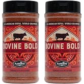 Bovine Bold Seasoning 12 oz - PACK OF 2 -Barbecue Grill Dry Rub and Cooking Spice for Beef, Steak, Brisket, and Burgers
