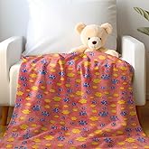 HLGBED Dog Kids Throw Blanket Glow in The Dark-Cute Red Dog Gifts for 2 3 4 5 6 7 8 9 10 Years Old Girls Boys Teens 50x60