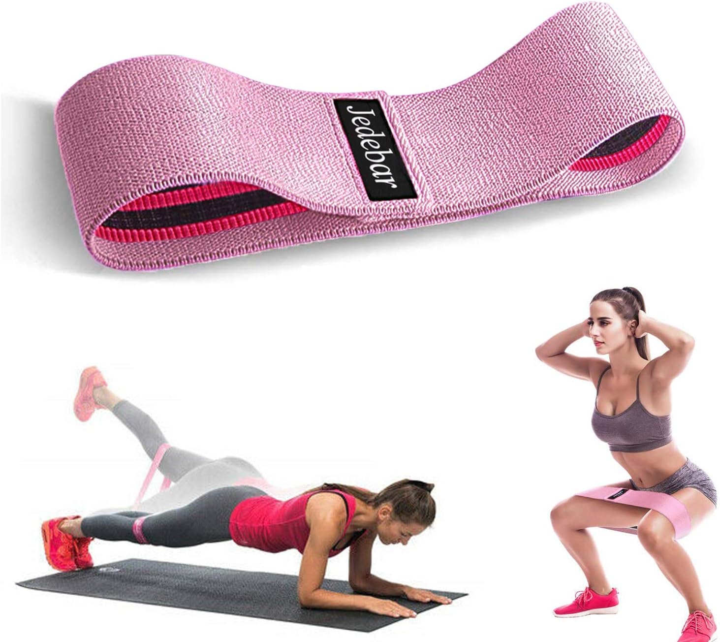 Jedebar Resistance Bands Non-Slip Fabric Booty Bands