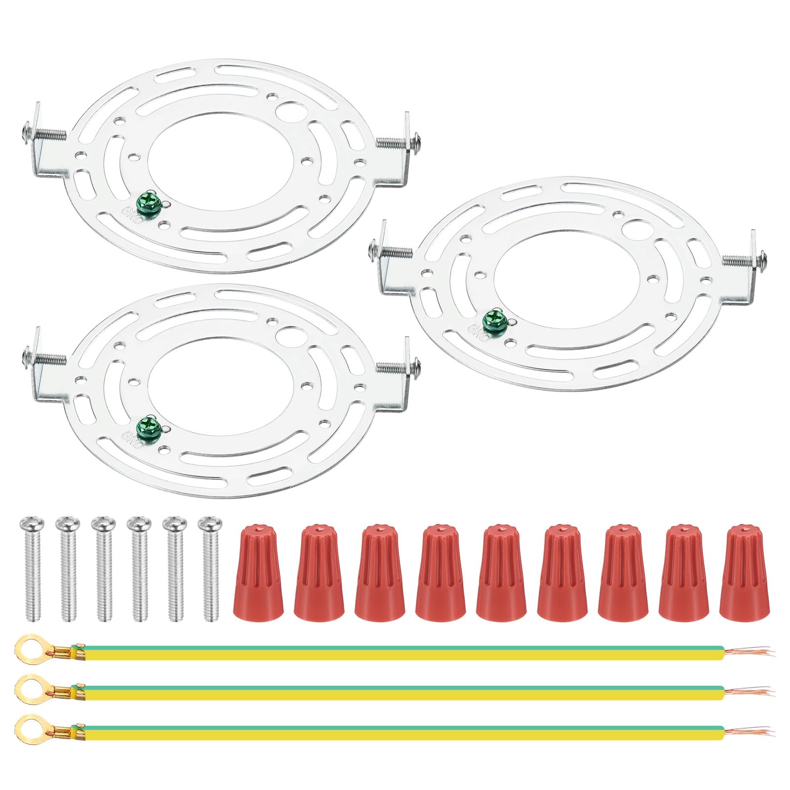 PATIKIL 120mm (4.72") Universal Light Fixture Mounting Bracket Kit, 3 Set Light Crossbar Round Ceiling Plate with Screw for Wall Light Ceiling Light Pendant Chandelier
