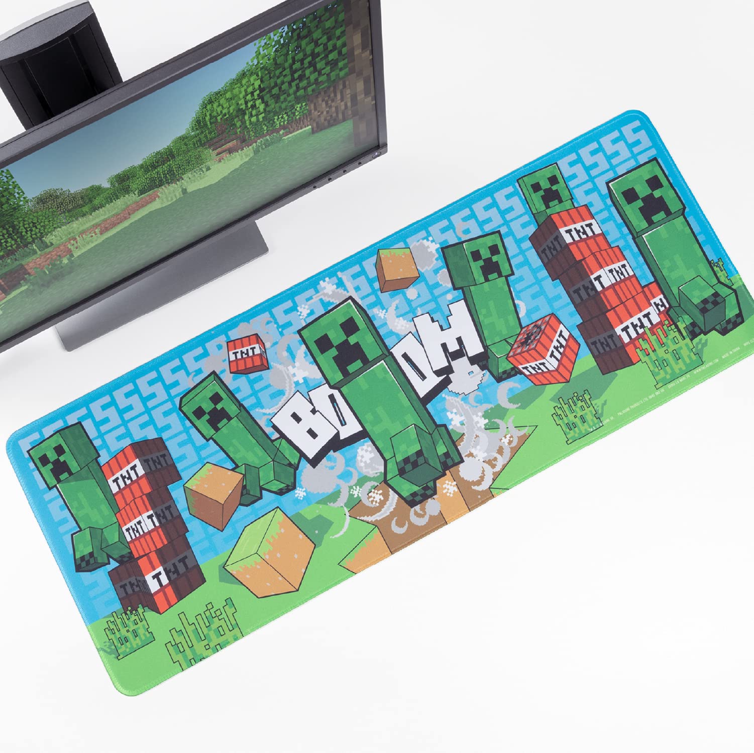 Paladone Minecraft Creeper Large Gaming Mouse Pad for Desk Keyboard Mousepad Non-Slip