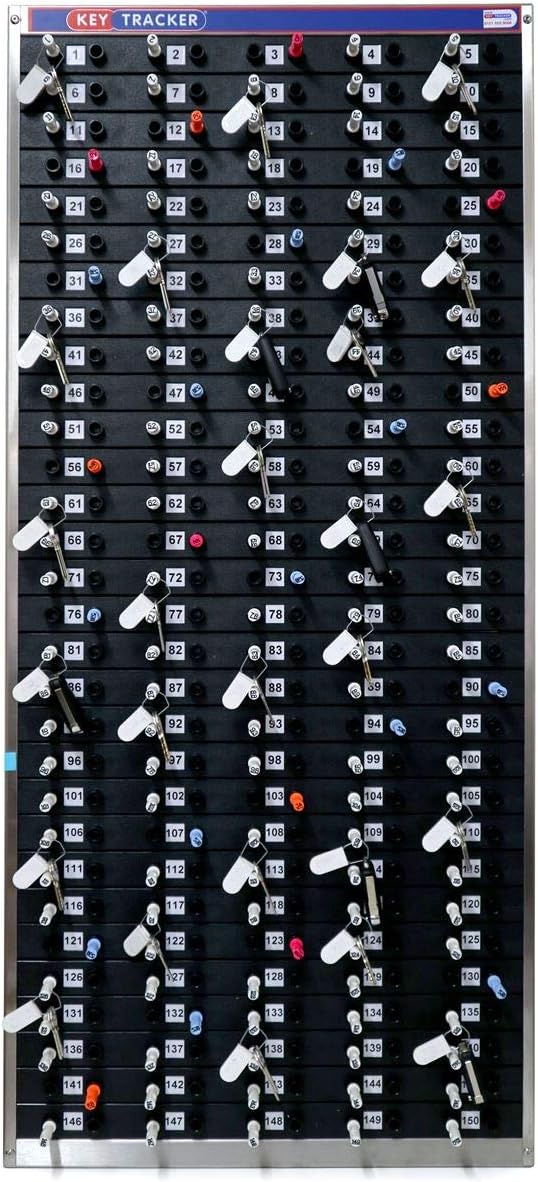 KeyTracker Mechanical Key Peg Board Secure Storage Multiple Keys