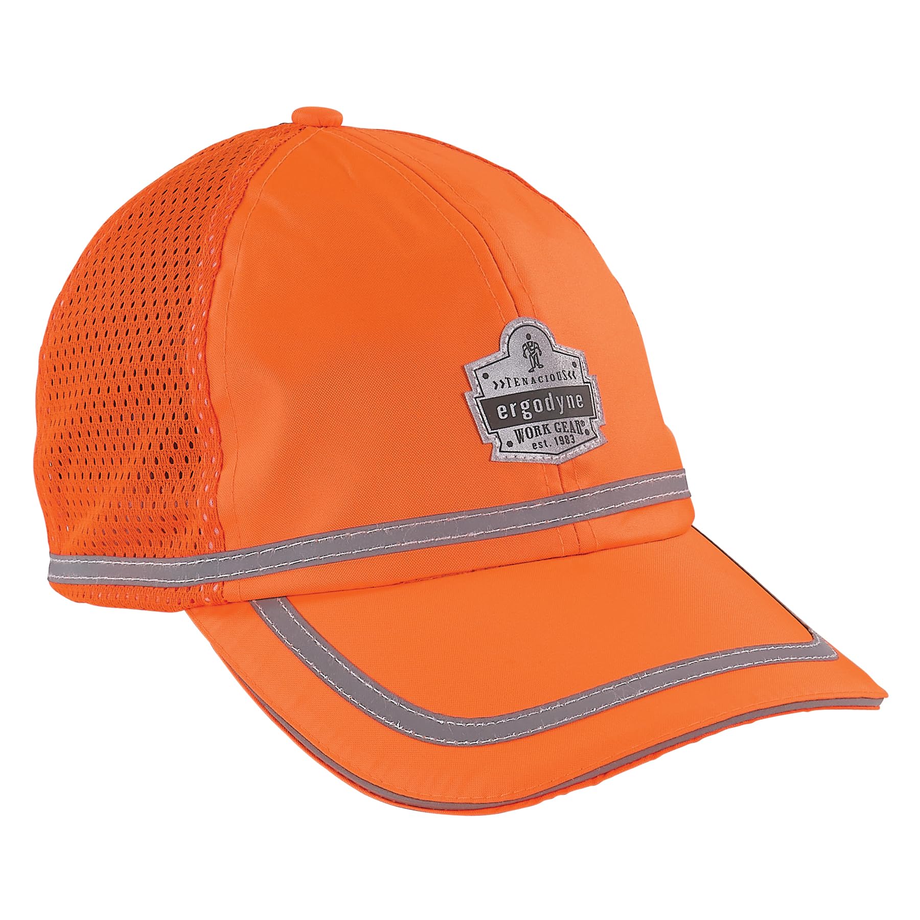 Ergodyne Ergodyne GloWear 8930 High Vis Baseball Hat, Breathable Mesh Paneling, Reflective Trim for Enhanced Visibility,Orange