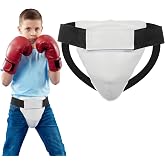 POPETPOP Breathable Kids Boxing Groin Protector Guard for Martial Arts Training Wear-Resistant Crotch Protector Cup for Taekwondo Kickboxing , Karate Fighting Training