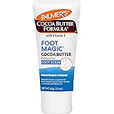 Palmer's Exfoliating Foot Scrub, Foot Magic Cocoa Butter Formula (2.1 Oz) | Smooths rough, dry cracked feet with Vitamin E, Peppermint Oil and Walnut Shell Extract. Use with foot scrubber for pedicure.
