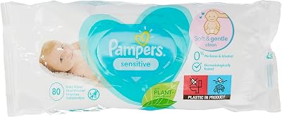 Pampers Sensitive Baby Wipes pH Balancing Formula Dermatologically Tested