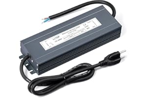LLTOP LED Driver 300 Watts Waterproof IP67 Power Supply 90-130V AC to 12V DC 25A Low Voltage Transformer Converter Power Adapter for Indoor Outdoor LED Lights