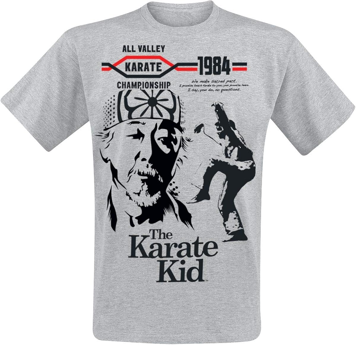 Karate Kid All Valley Karate Championship Men TShirt Mottled Grey