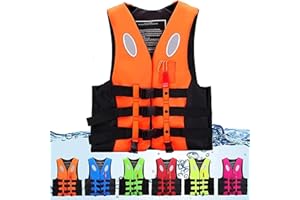 BaHeLs Adult Kayak Vest High Buoyancy Swim Vest Women's Men's Adjustable Safety Jacket Swimming Fishing Outdoor Water Sports，Surfing, Rafting, Kayaking (Color : Orange, Size : XX-Large)
