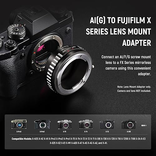 NEEWER Lens Mount Adapter Compatible with Nikon AI/F/G Lens to