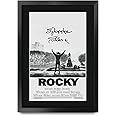 HWC Trading Rocky Movie Poster Sylvester Stallone Signed 16" x 12" Framed Gift Printed Autograph Film Print Photo Picture Display - 16 x 12 Inches Framed