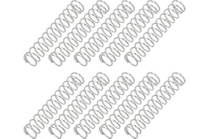 PATIKIL Compression Spring, 0.8mm Wire Dia x 8mm OD x 40mm L, 10 Pcs 304 Stainless Steel Mechanical Extension Small Springs P