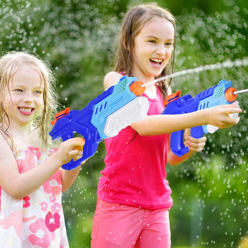 Quanquer Water Guns for Kids, 3 Pack Super Water Blaster Soaker Squirt Guns 600CC High Capacity Summer Swimming Pool Beach Party Favors Water Outdoor Fighting Toy for Kids Adults Boy Girl: Toys & Games