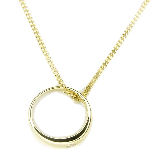 Kinderschmuck, Anhänger mit Kette, Taufring mit Zirkonia 8Kt GOLD 333