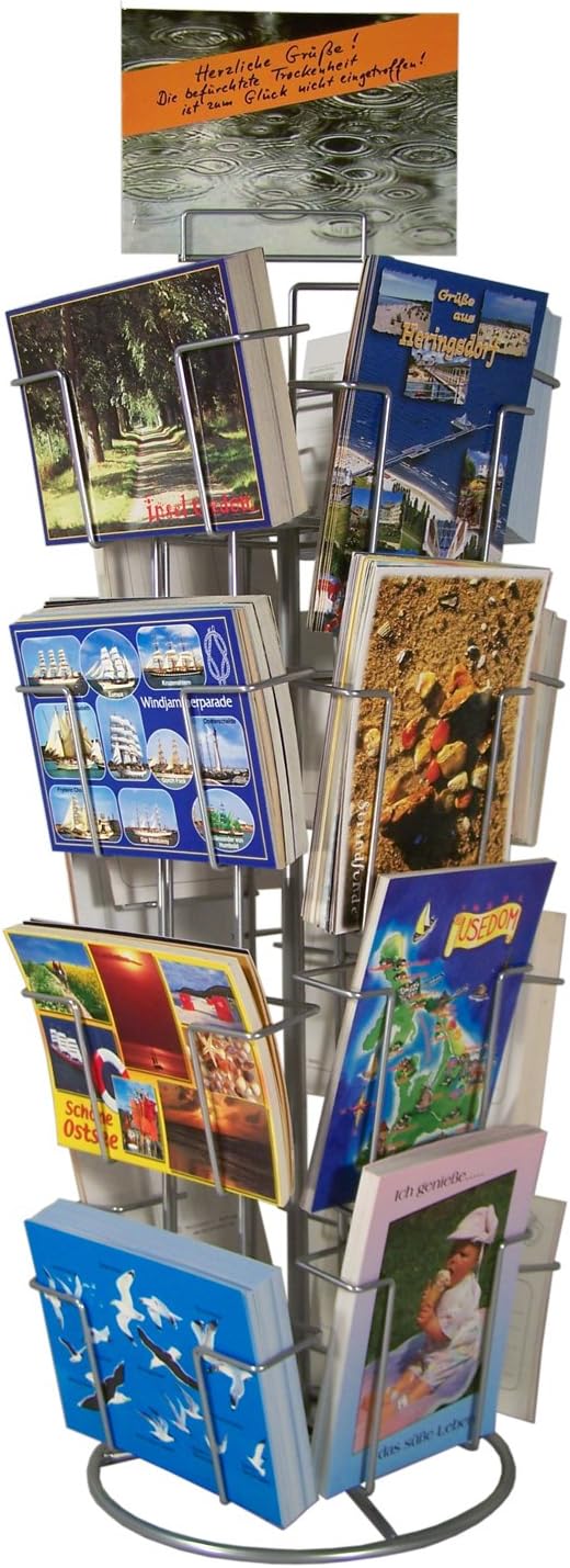 Gerso Post Card Display Stand with 16 Compartments