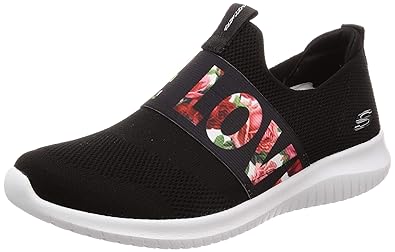 Skechers 13115/BKWP Damen Slipper Halbschuh
